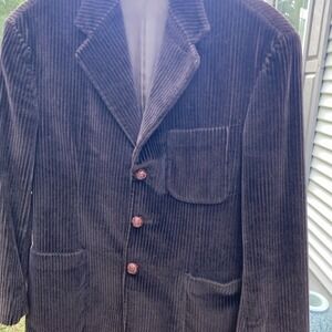 Arthur Chapnik Men's Brn Corduroy Jacket 43 Hand Made In USA  Leather Button 670